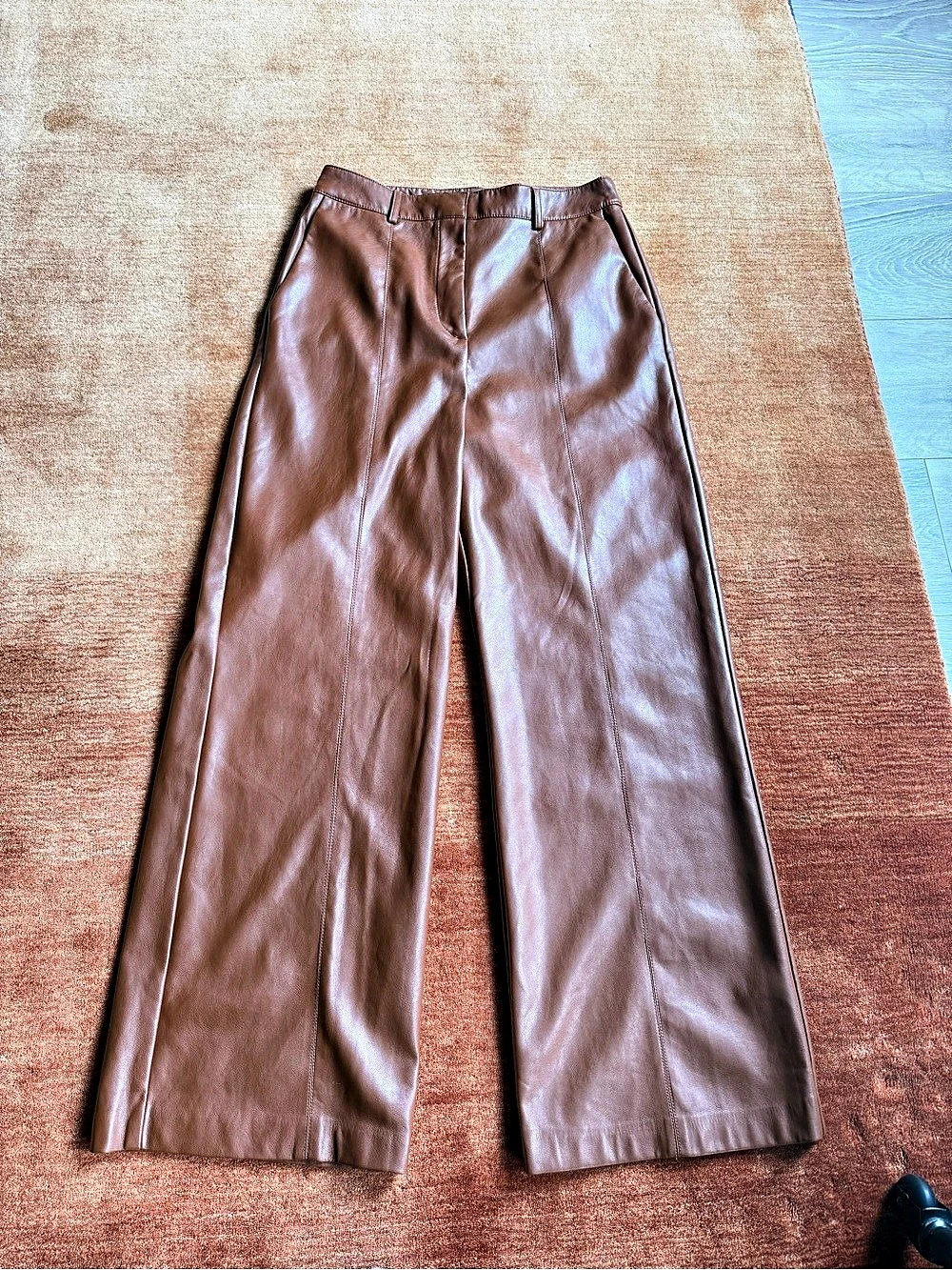 12th tribe faux leather Wide Leg Pants Like New
